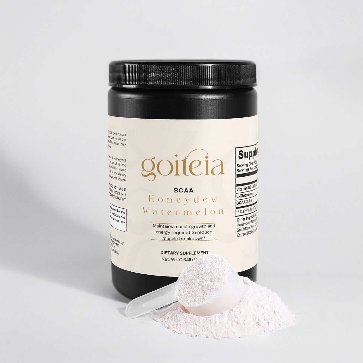 Goiteia BCAA Post Workout Powder (Honeydew/Watermelon) 0.64lb (292g)