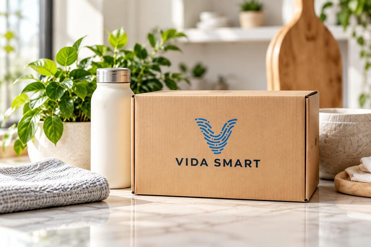 Vida Smart package with everyday products