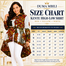 Duma Mbili Kente African Print High Low Button up Shirt