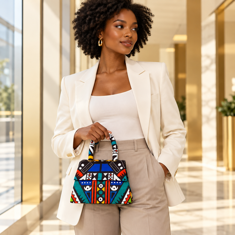 Knot African Print Mini Handbag – Ankara Purse with Knotted Handle